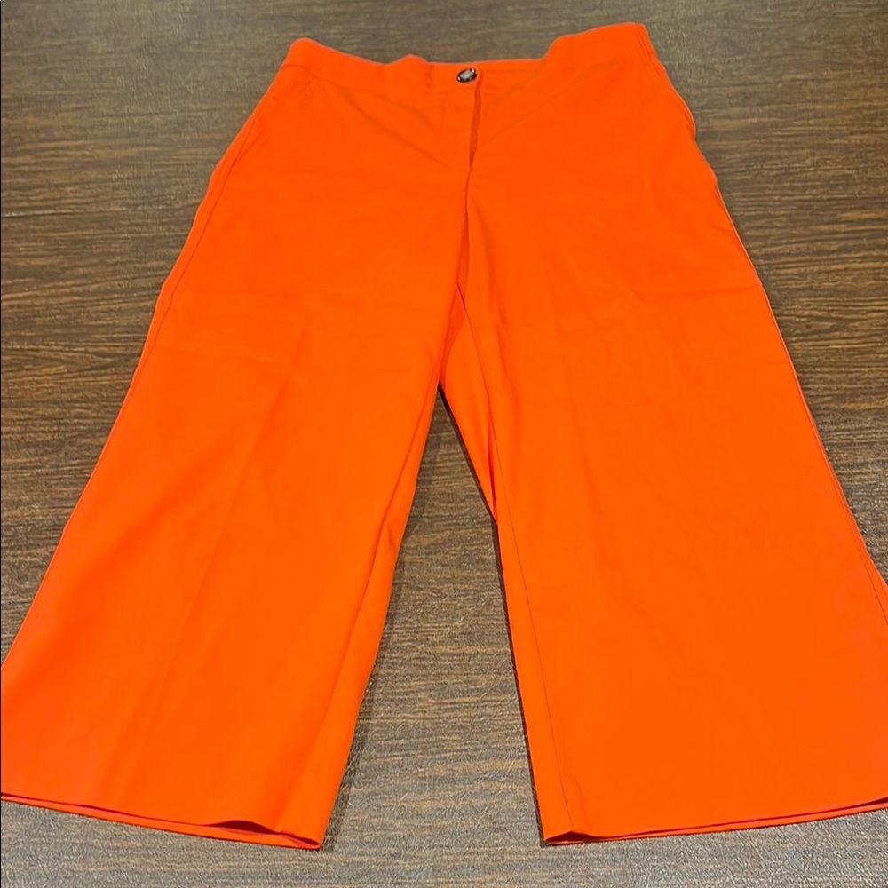 Ann Taylor Orange Ankle Cropped Pants